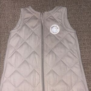 Gray Quilted Sleep Sack with Full-Length Zipper